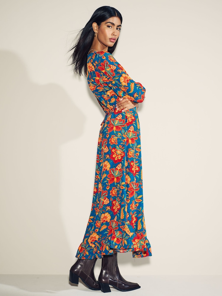 فستان متوسط الطول أزرق موديل Paisley من Myleene Klass - صورة 2 من 5