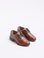 River Island Boys Brown Embossed Point Shoes - Image 2 of 4