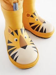 Yellow Tiger Cuff Wellies - Image 3 of 6