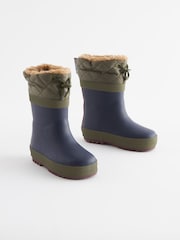 Navy Colourblock Cuff Wellies - Image 2 of 6