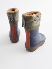 Navy Colourblock Cuff Wellies - Image 3 of 6