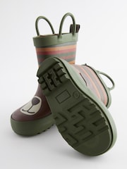 Коричневый - Резиновые сапоги с контрастной отделкой - Image 4 of 5