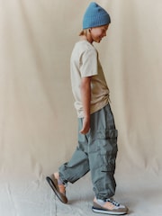 Petrol Blue Lined Parachute Cargo Trousers (3-16yrs) - Image 1 of 8