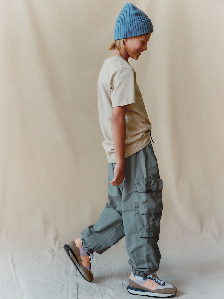 Petrol Blue Lined Parachute Cargo Trousers (3-16yrs) - Image 1 of 8