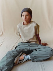 Petrol Blue Lined Parachute Cargo Trousers (3-16yrs) - Image 4 of 8