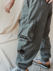 Petrol Blue Lined Parachute Cargo Trousers (3-16yrs) - Image 6 of 8