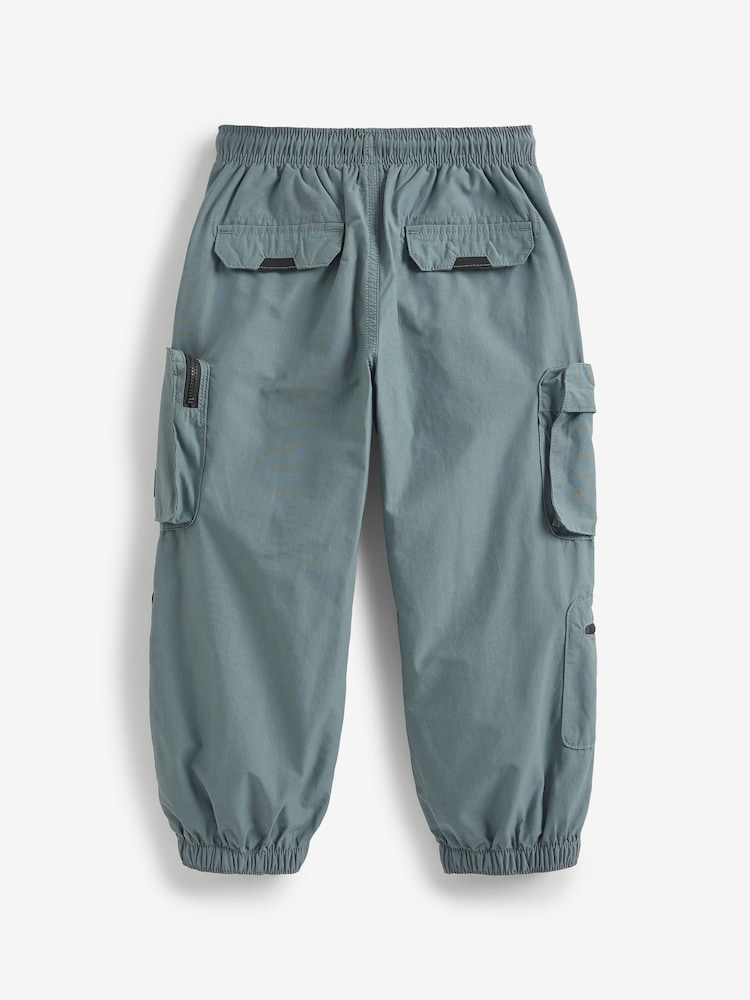 Petrol Blue Lined Parachute Cargo Trousers (3-16yrs) - Image 8 of 8