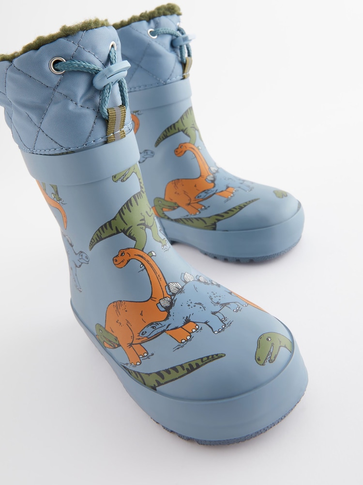 Blue Dinosaur Cuff Wellies - Image 5 of 6