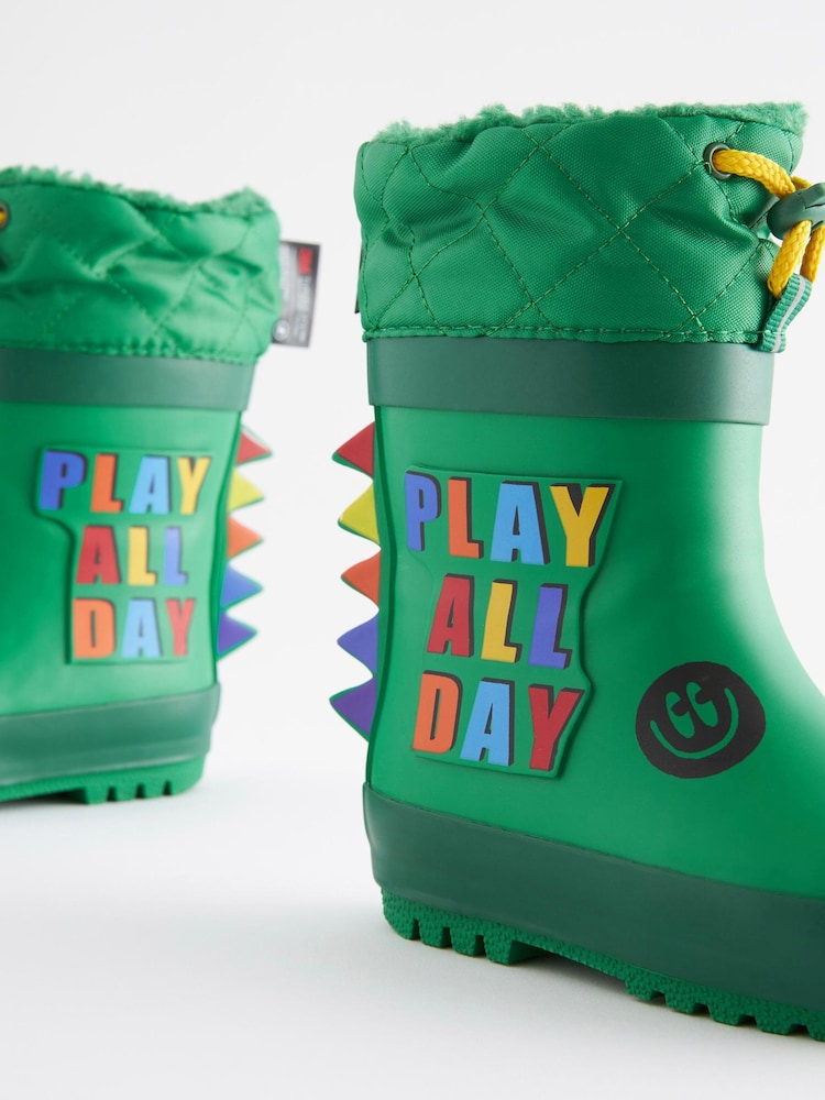Green Play All Day Cuff Wellies - Image 3 of 7