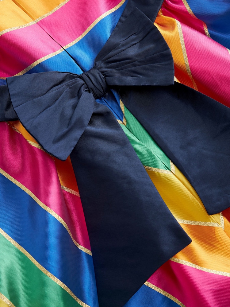 Little Bird by Jools Oliver Multi Multicoloured Striped Party Dress - Image 8 of 8