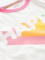 Little Bird by Jools Oliver Pink Short Sleeve Raglan Colourful T-Shirt - Image 5 of 6