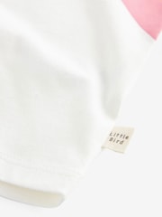 Little Bird by Jools Oliver Pink Short Sleeve Raglan Colourful T-Shirt - Image 6 of 6