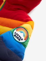 Little Bird By Jools Oliver Spritzwasserfester, wattierter Mantel mit Regenbogendesign und langem Schnitt - Bild 11 von 12