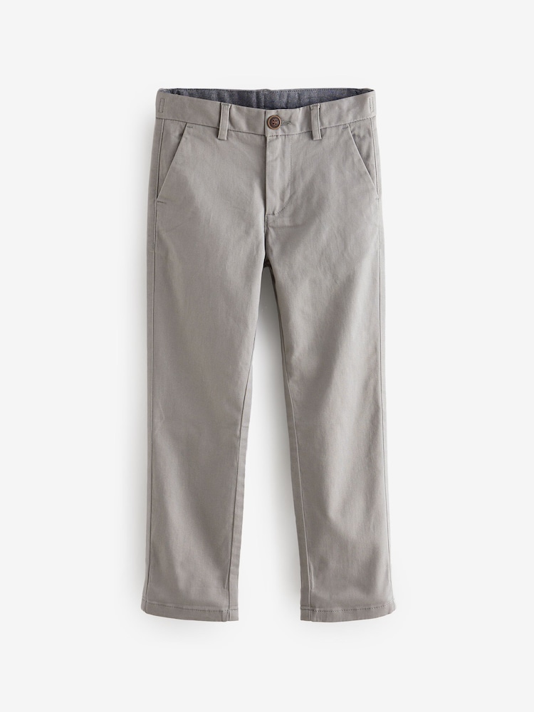 Gris claro - Pantalones chinos elásticos (3-17años) - Imagen 1 de 3 Gris claro - Pantalones chinos elásticos (3-17años) - Imagen 1 de 3