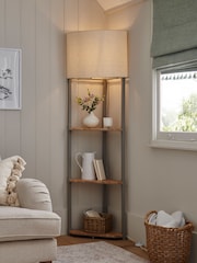 Grey Malvern Shelf Floor Lamp - Image 1 of 6