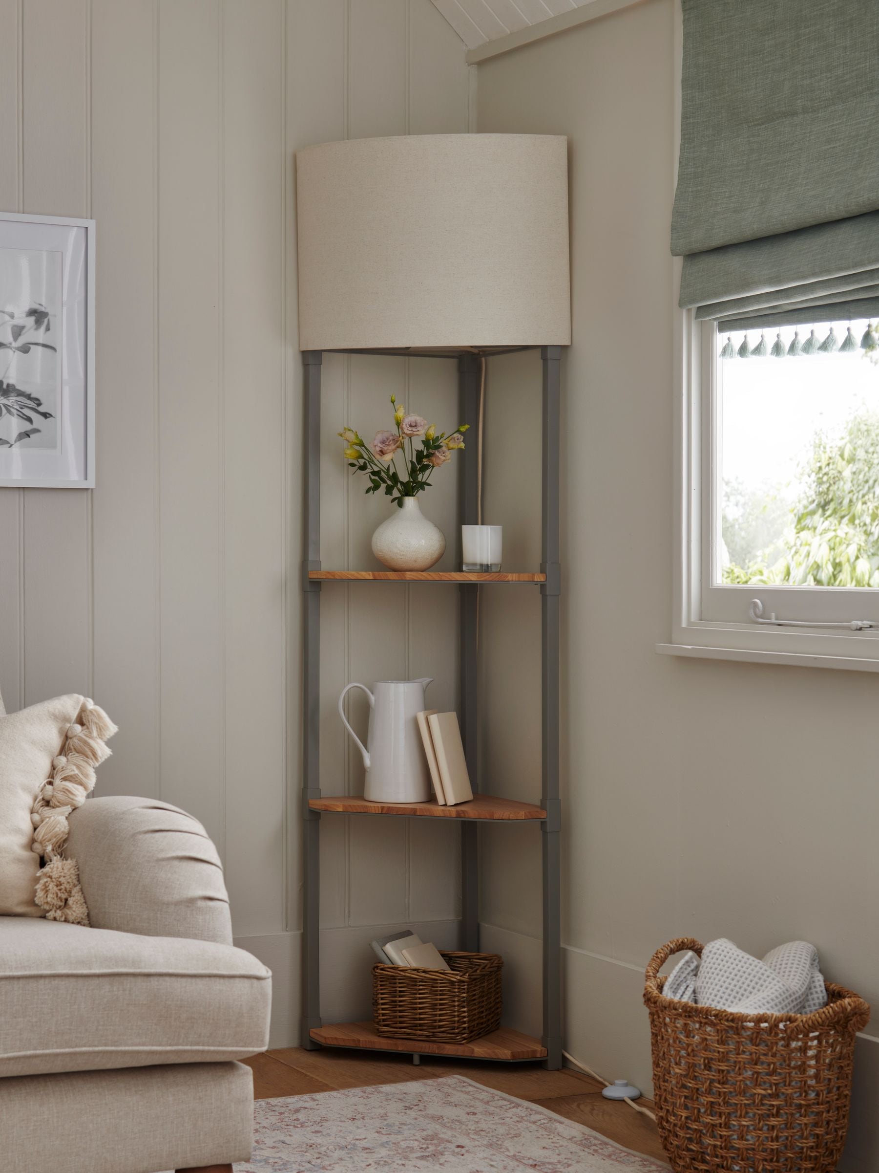 Buy Grey Malvern Shelf Floor Lamp from the Next UK online shop