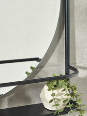 Black Moderna Shelf Wall Mirror - Image 2 of 4