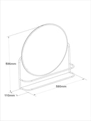 Black Moderna Shelf Wall Mirror - Image 4 of 4