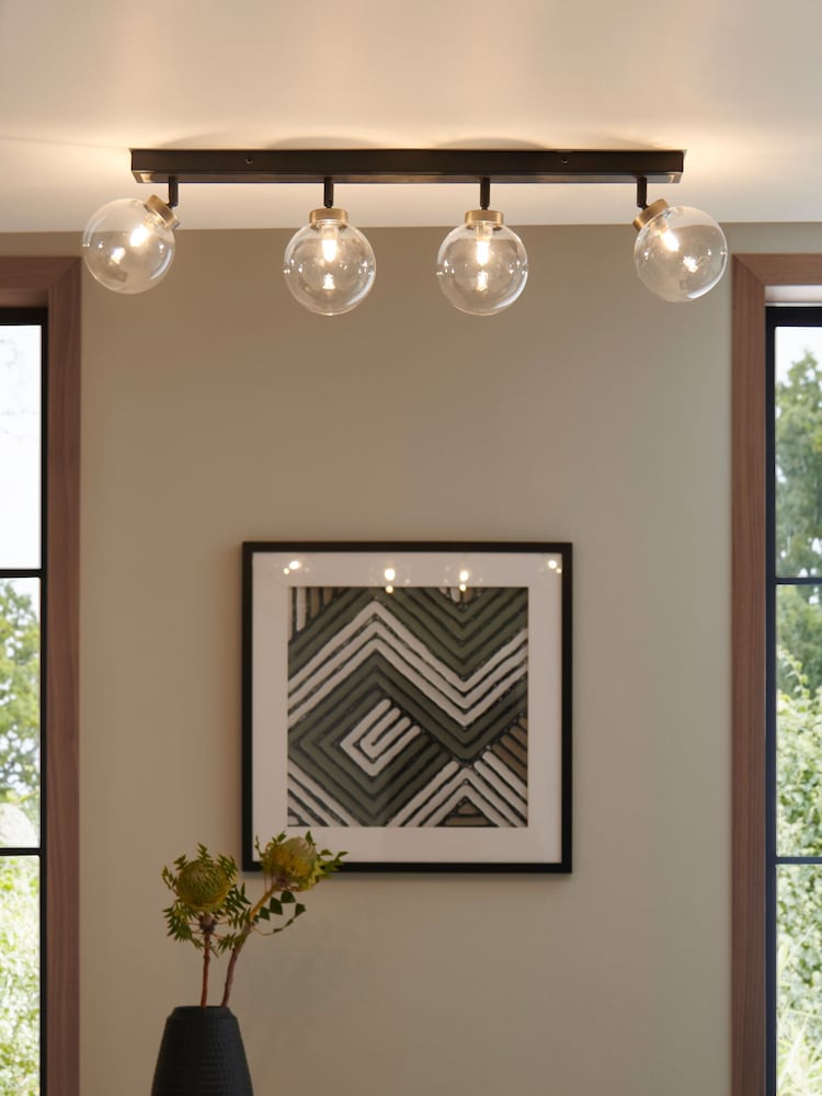 Black Jackson 4 Light Bar Ceiling Spot Light - Image 1 of 5 Black Jackson 4 Light Bar Ceiling Spot Light - Image 1 of 5
