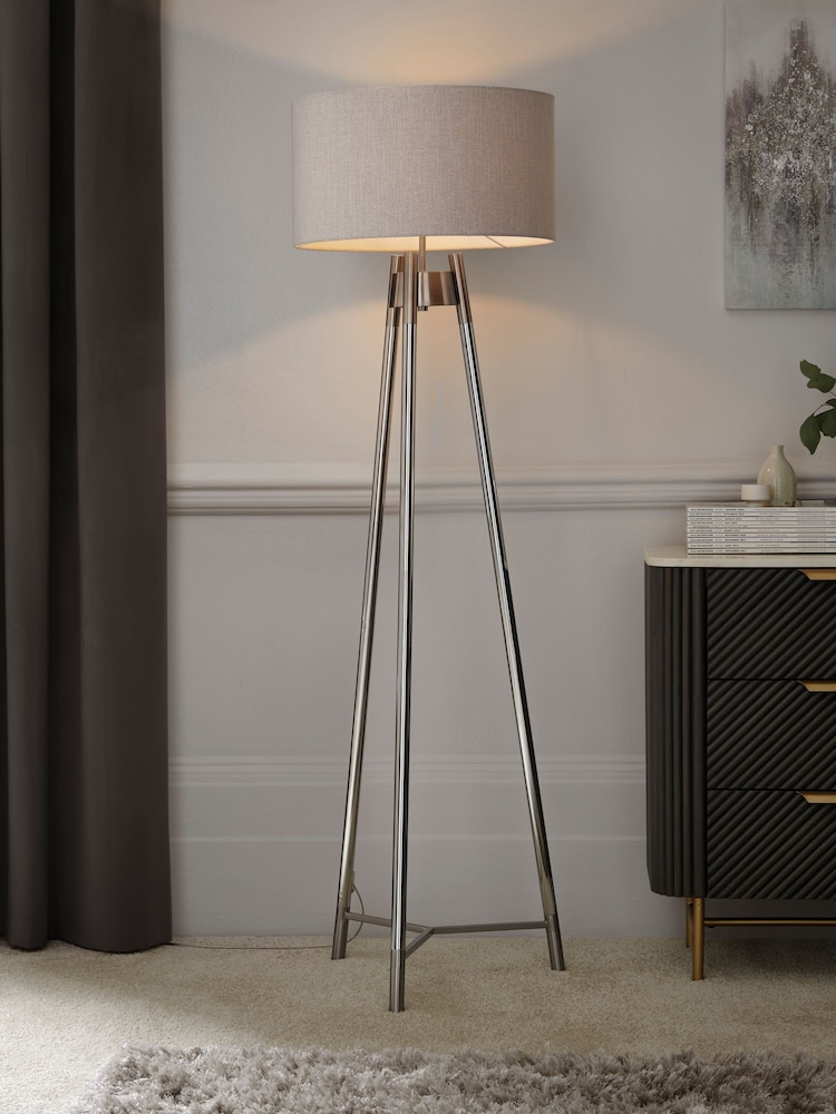 Chrome Hudson Floor Lamp - Image 1 of 6
