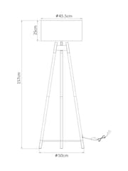Chrome Hudson Floor Lamp - Image 5 of 6