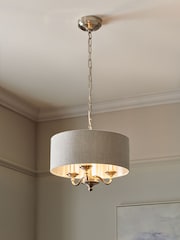 Brushed Chrome Burford 3 Light Chandelier Light - Image 1 of 6