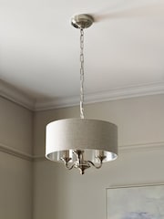 Brushed Chrome Burford 3 Light Chandelier Light - Image 2 of 6