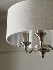 Brushed Chrome Burford 3 Light Chandelier Light - Image 5 of 6