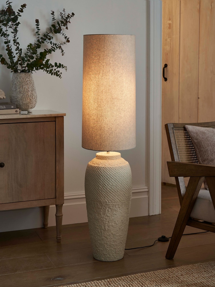 Ivory Cream Moreton Floor Lamp - Image 1 of 6