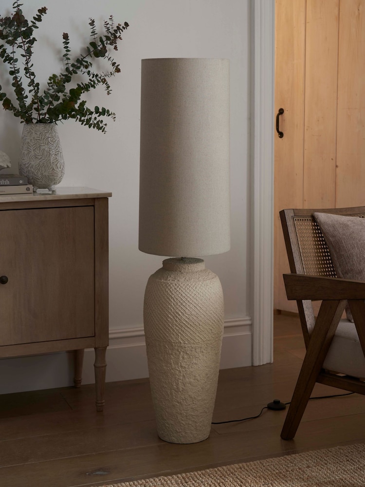 Ivory Cream Moreton Floor Lamp - Image 2 of 6