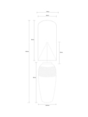 Ivory Cream Moreton Floor Lamp - Image 5 of 6