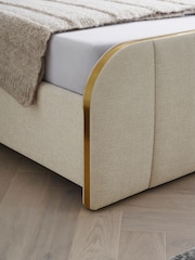 Tweedy Plain Light Natural Mia Upholstered Ottoman Storage Bed Frame - Image 5 of 9