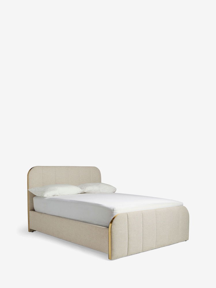 Tweedy Plain Light Natural Mia Upholstered Ottoman Storage Bed Frame - Image 8 of 8