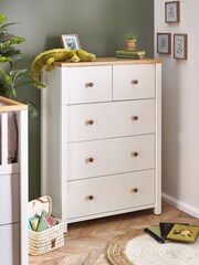 White Malvern Junior Kids Multi Chest of Drawers - Image 1 of 7