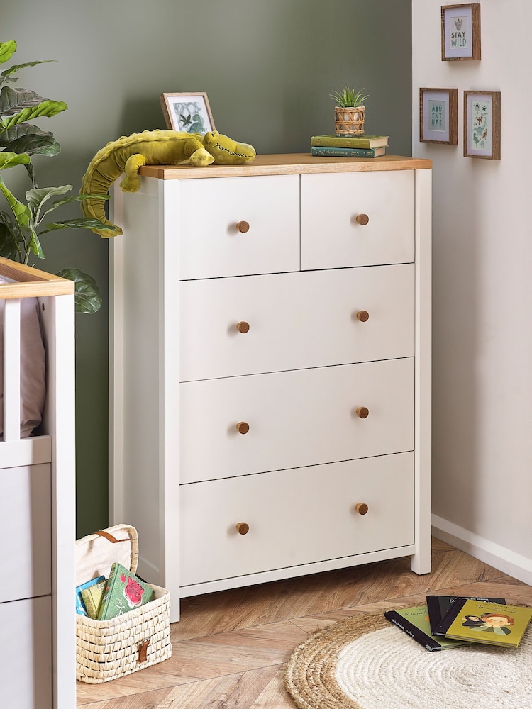 White Malvern Junior Kids Multi Chest of Drawers - Image 1 of 7