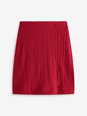 Red Textured Mini Skirt - Image 5 of 5