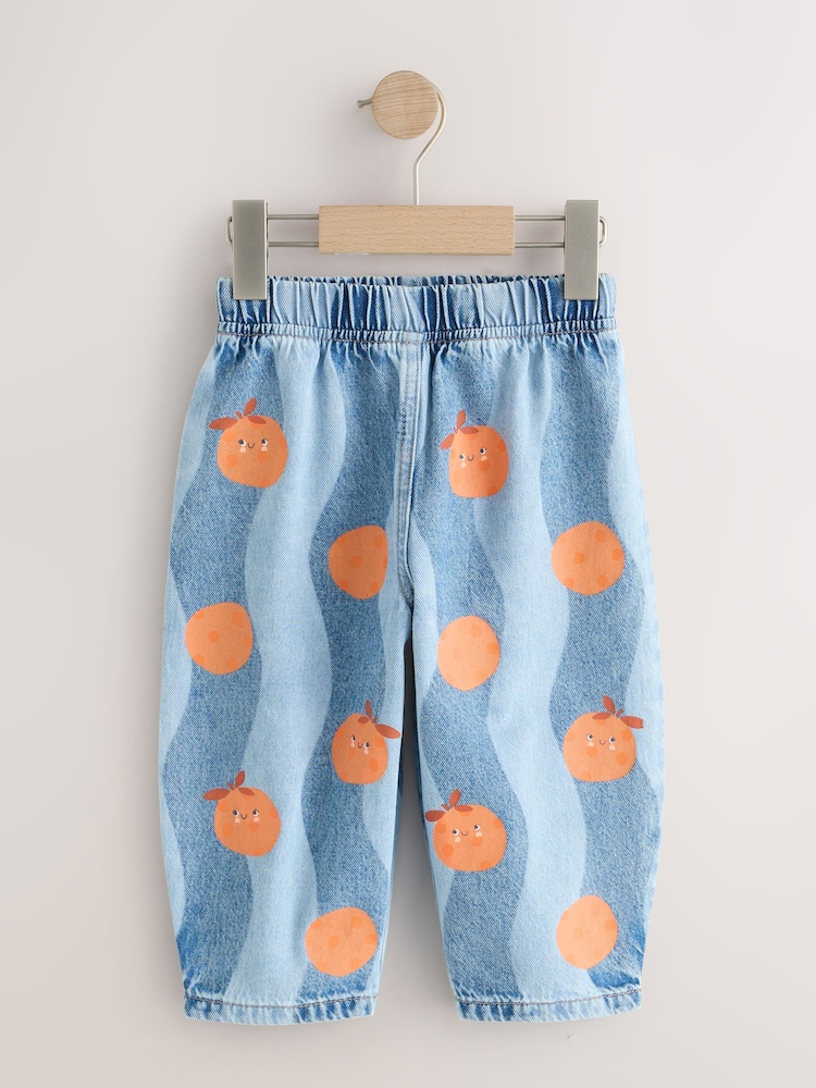 Denim Orange - Jean imprimé (3mois -7an) - Image 1 sur 4