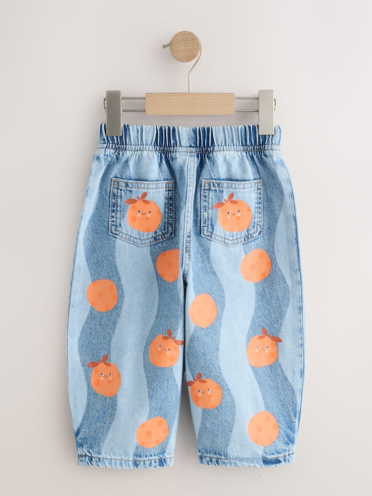 Denim Orange - Jean imprimé (3mois -7an) - Image 2 sur 4
