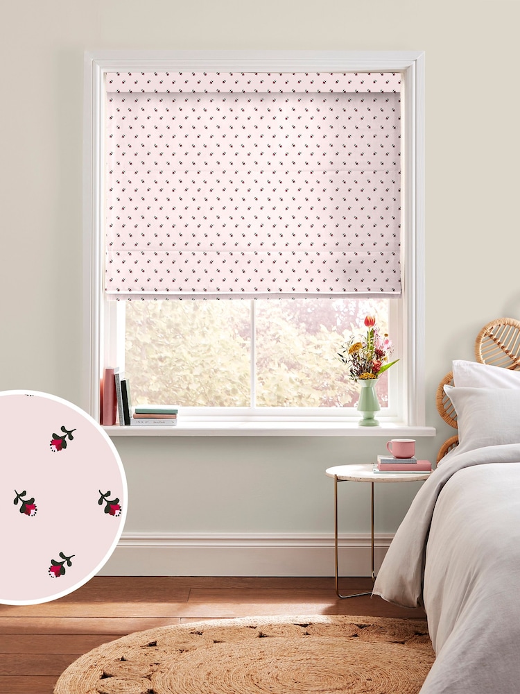 Cath Kidston Pink Rose Bud Made to Measure 100% Cotton Roman Blinds - Image 1 of 6