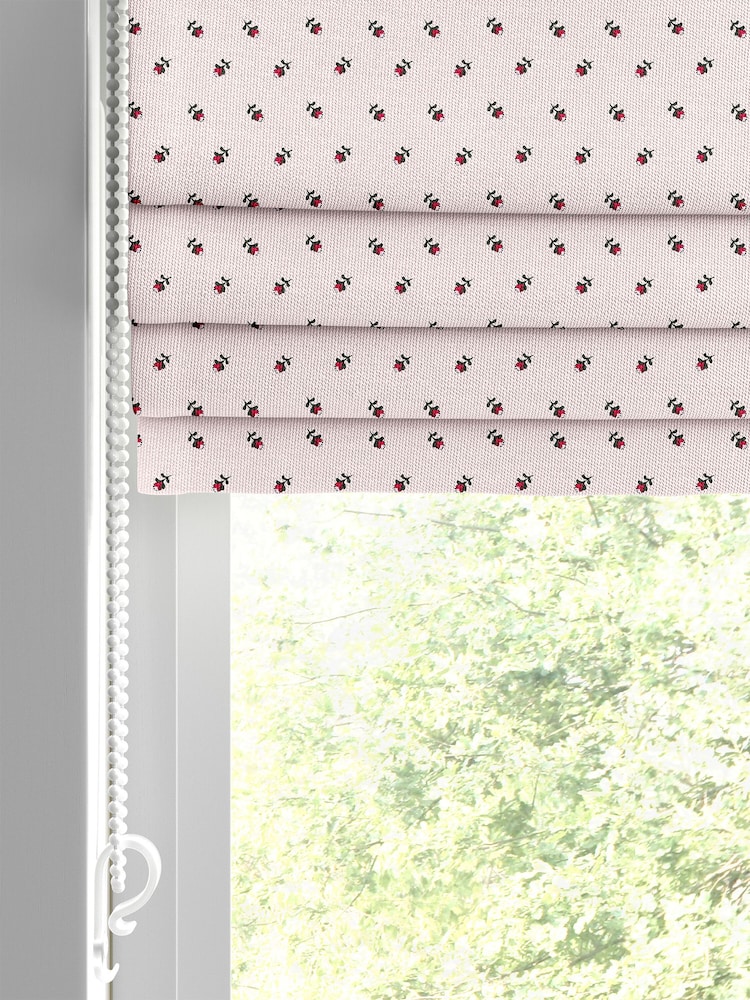 Cath Kidston Pink Rose Bud Made to Measure 100% Cotton Roman Blinds - Image 2 of 6