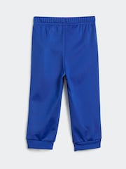 adidas Blue Sportswear Tiberio 3-Stripes Colourblock Shiny Tracksuit Kids - Image 4 of 7