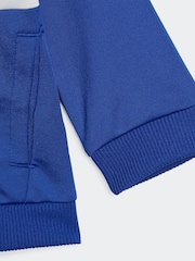 adidas Blue Sportswear Tiberio 3-Stripes Colourblock Shiny Tracksuit Kids - Image 6 of 7