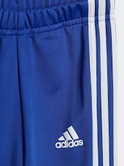 adidas Blue Sportswear Tiberio 3-Stripes Colourblock Shiny Tracksuit Kids - Image 7 of 7