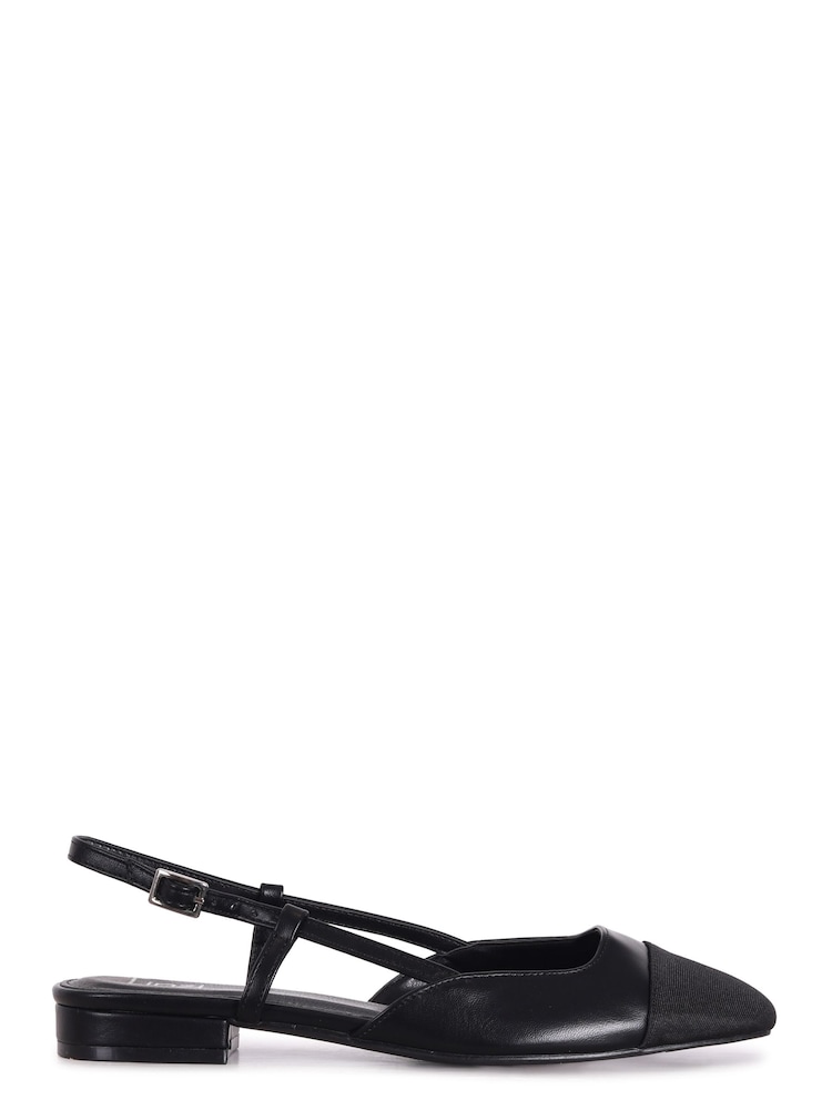 Linzi Black Junie Court Shoes With Squared Toe - Image 2 of 4
