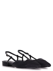 Linzi Black Junie Court Shoes With Squared Toe - Image 3 of 4