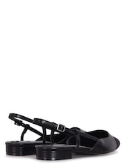 Linzi Black Junie Court Shoes With Squared Toe - Image 4 of 4