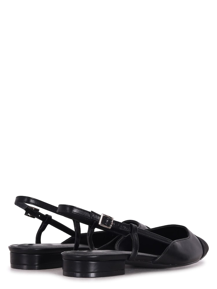 Linzi Black Junie Court Shoes With Squared Toe - Image 4 of 4