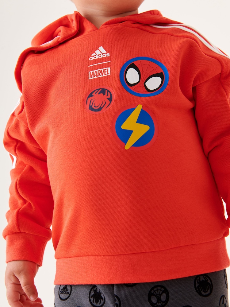 adidas Red Sportswear Infant adidas x Marvel Spider-Man Tracksuit - Image 4 of 8