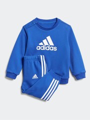 adidas Blue Sportswear Badge Of Sport French Terry Tracksuit - Image 2 of 5