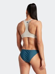 adidas Brown Swim Big Bars Bikini - Image 2 of 8